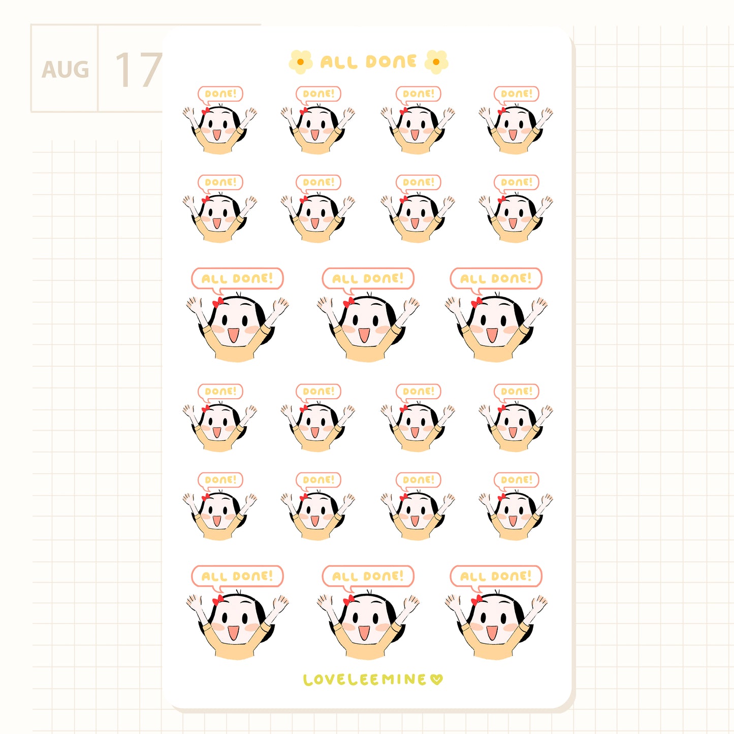 All Done Sticker Sheet