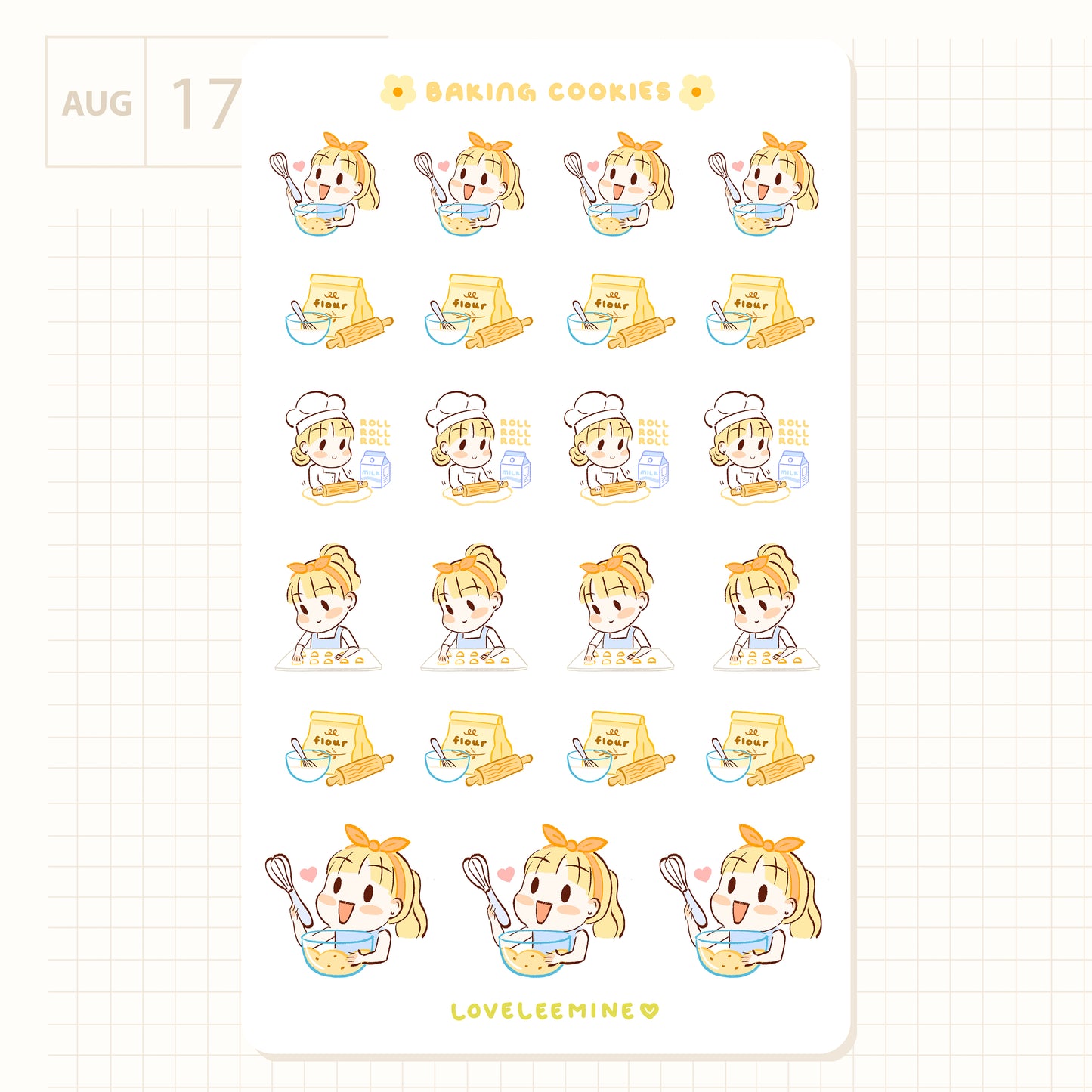 Baking Cookies Sticker Sheet