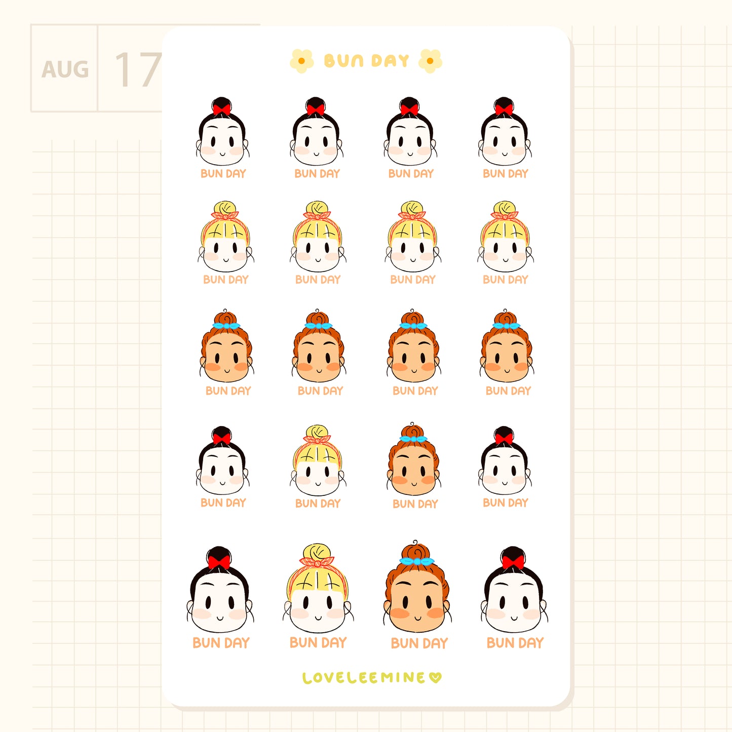 Bun Day Sticker Sheet