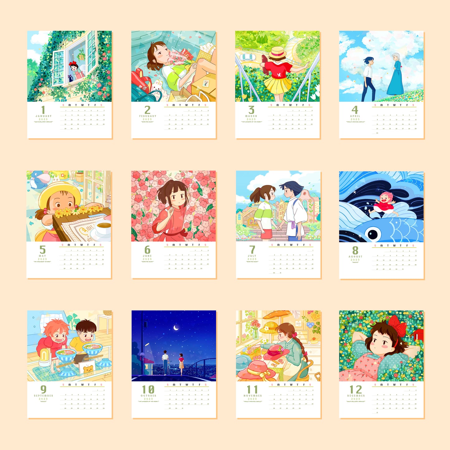 2023 Wall Calendar (Studio Ghibli Limited Edition)