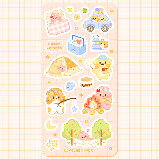 Happy Camper Deco Sticker Sheet