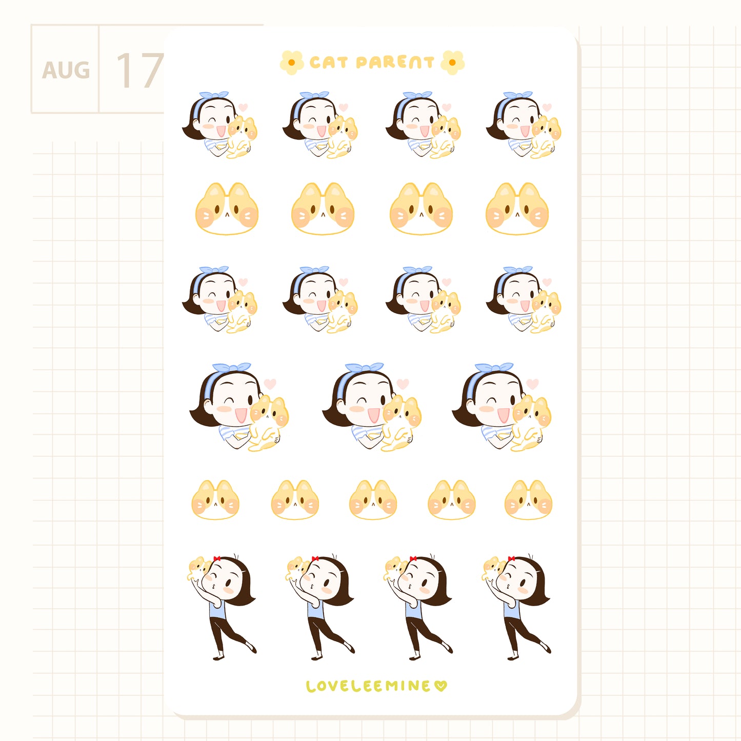 Cat Parent Sticker Sheet