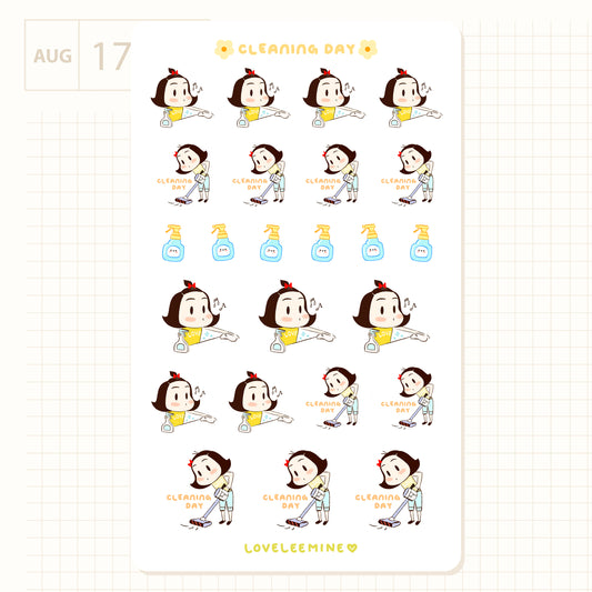 Cleaning Day Sticker Sheet