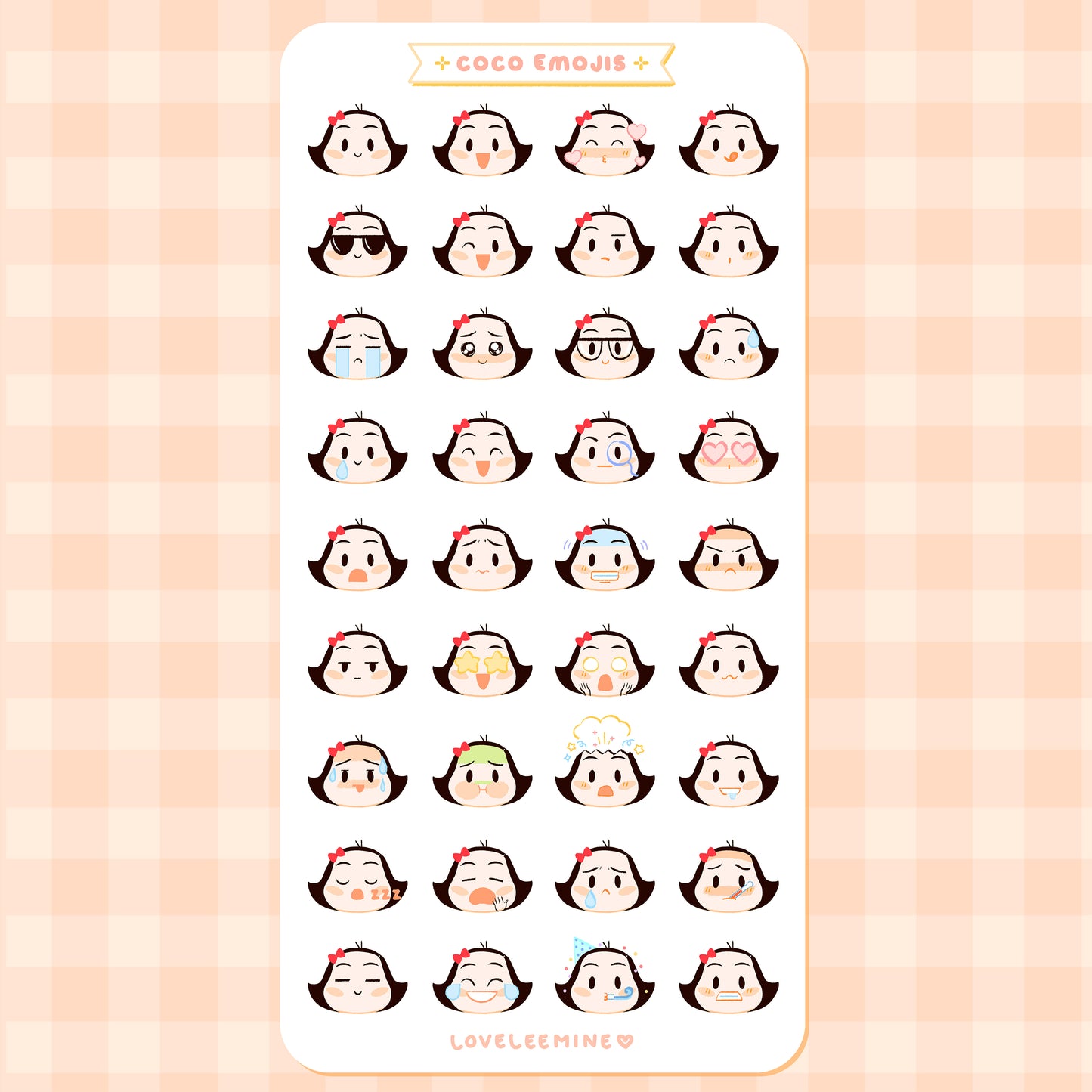 CoCo Emojis Sticker Sheet