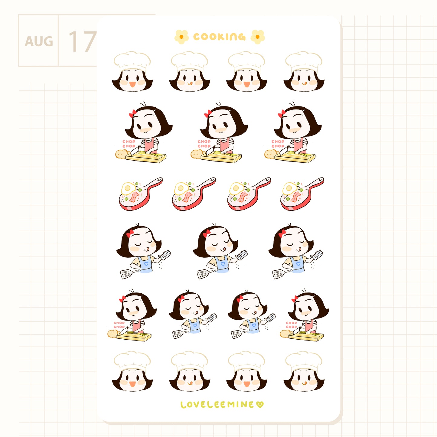 Cooking Sticker Sheet
