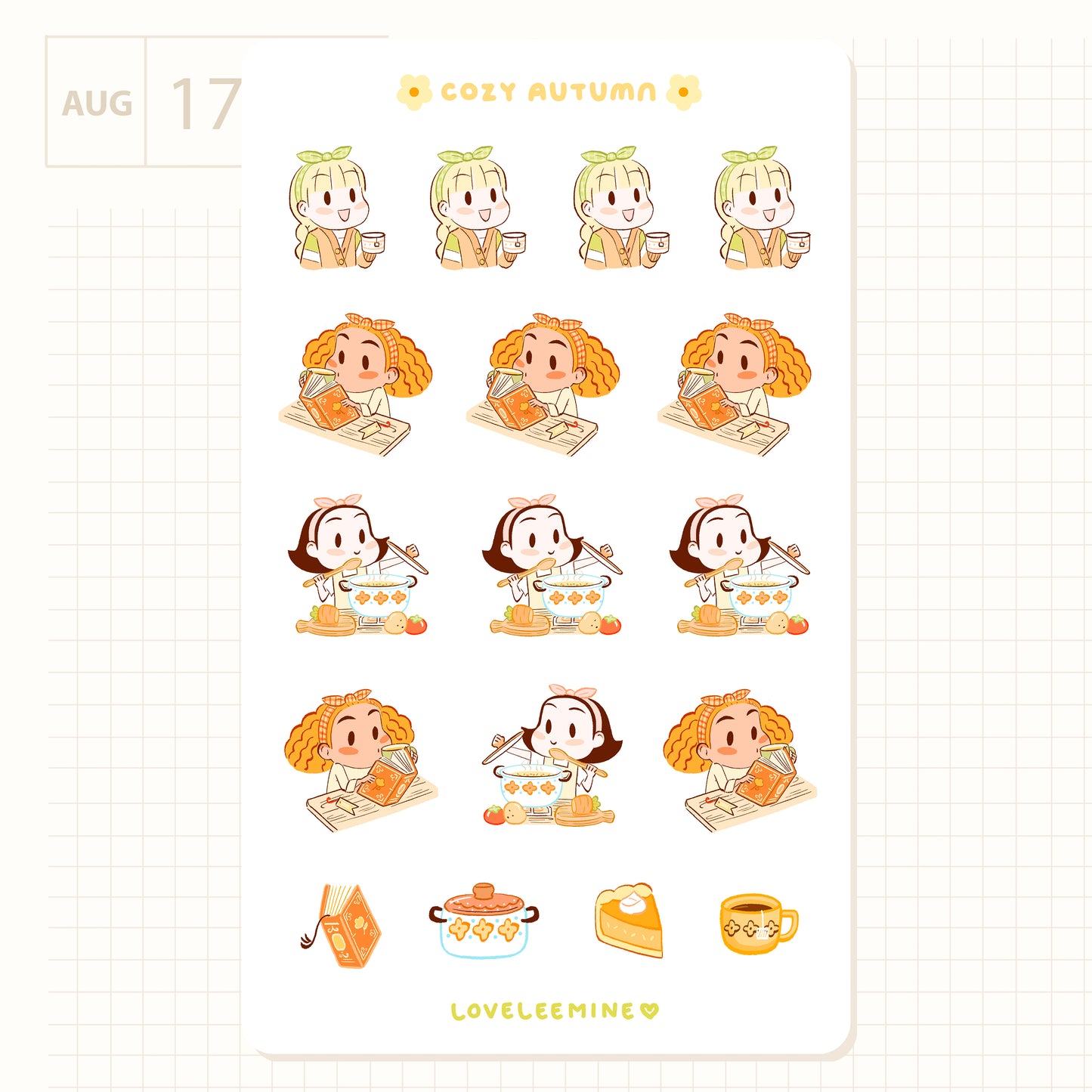 Cozy Autumn Sticker Sheet