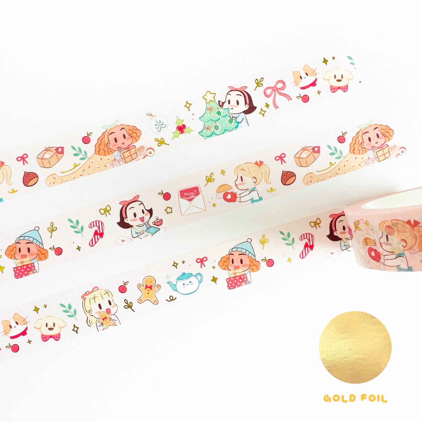 Cozy Christmas (Gold Foil) Washi Tape