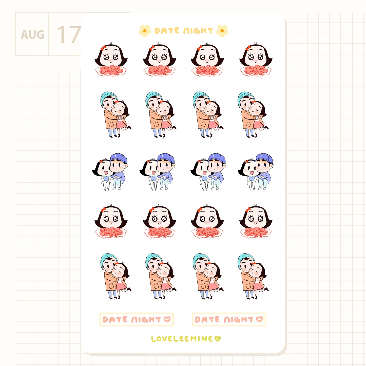 Date Night Sticker Sheet