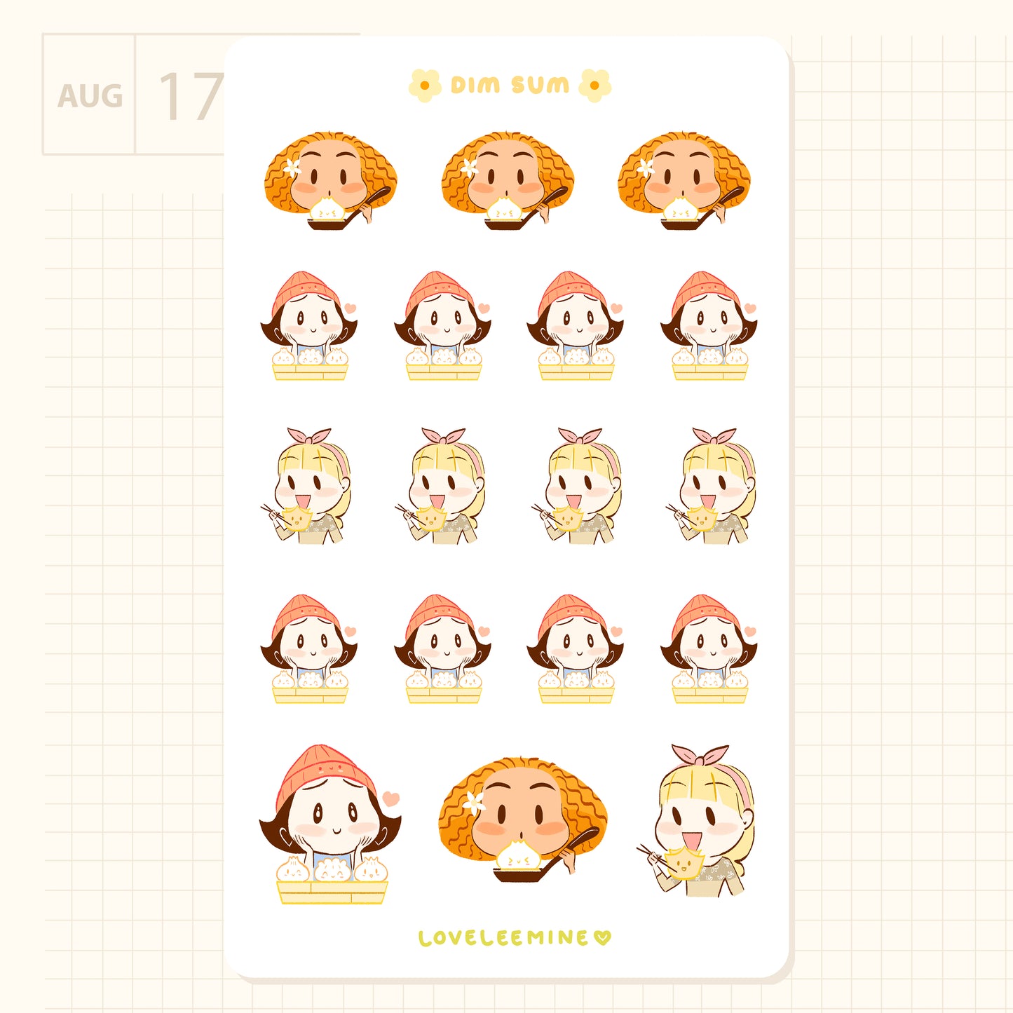 Dim Sum Sticker Sheet