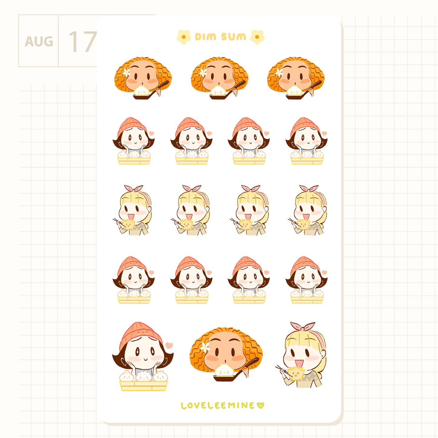 Dim Sum Sticker Sheet