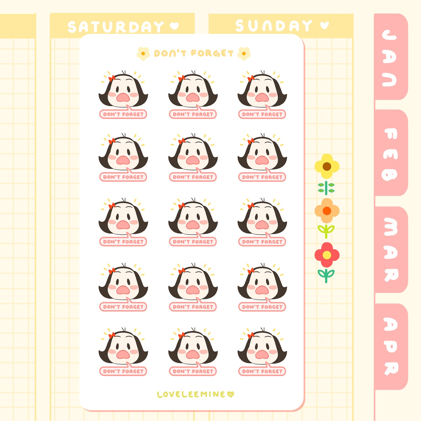 CoCo Don't Forget Sticker Sheet