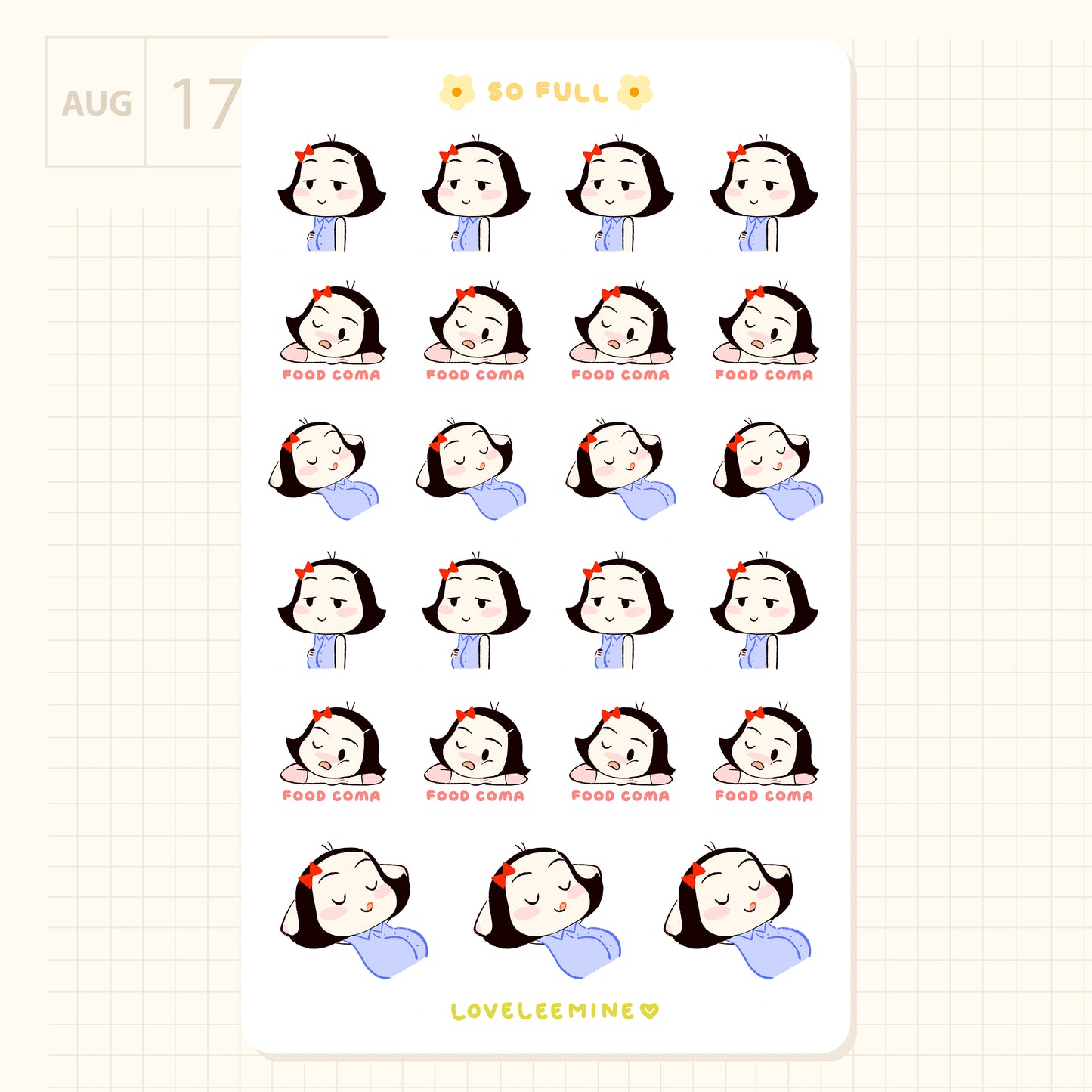 Coco So Full Sticker Sheet