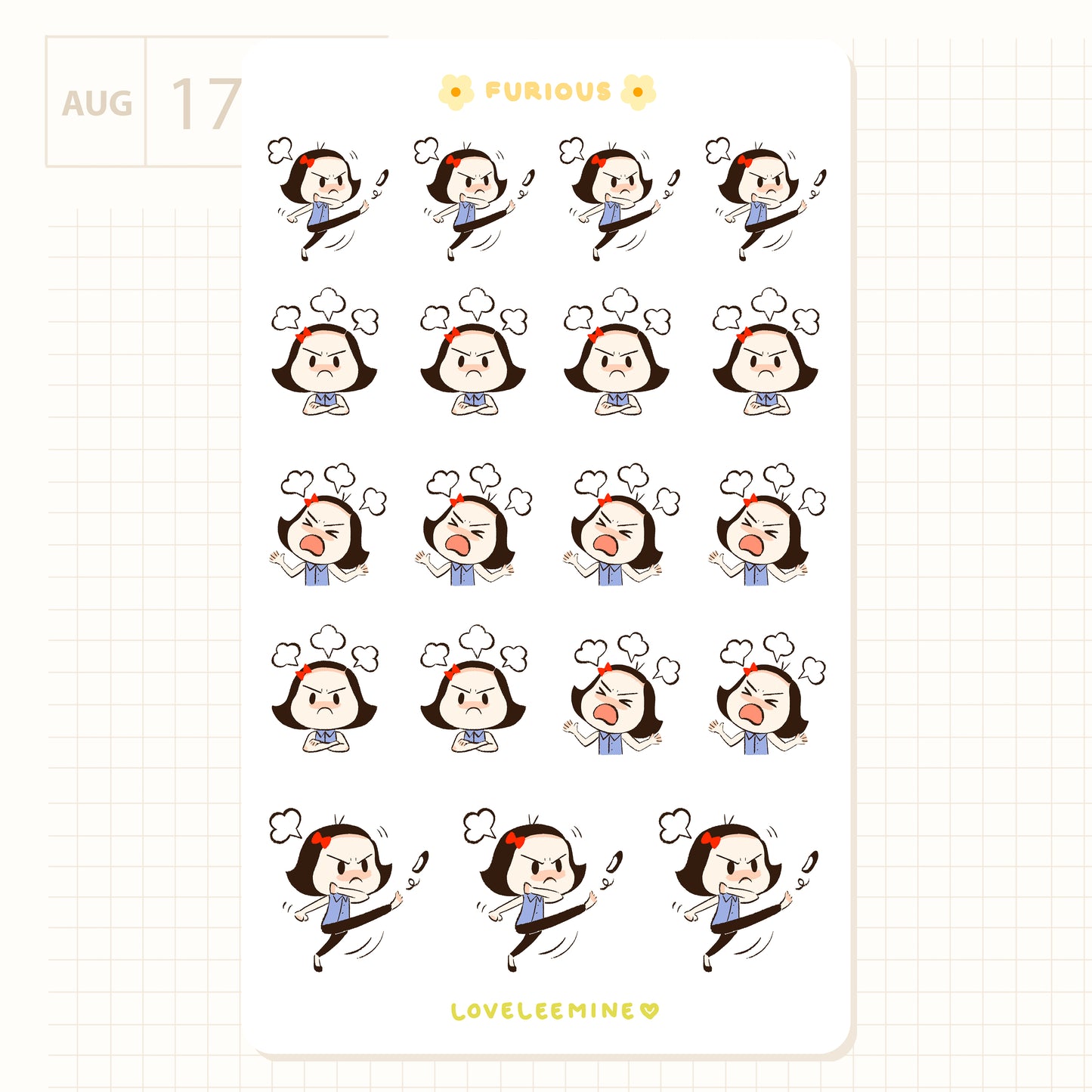 Furious Sticker Sheet