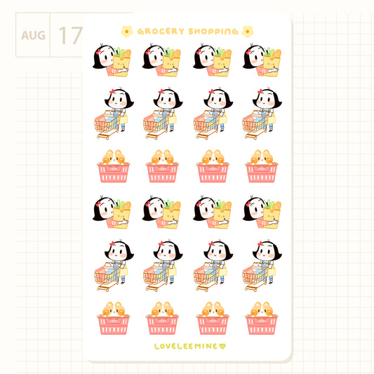 Grocery Shopping Sticker Sheet