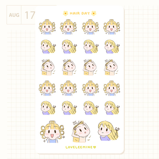 Hair Day Sticker Sheet