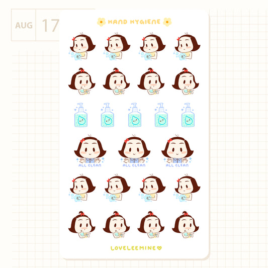 Hand Hygiene Sticker Sheet