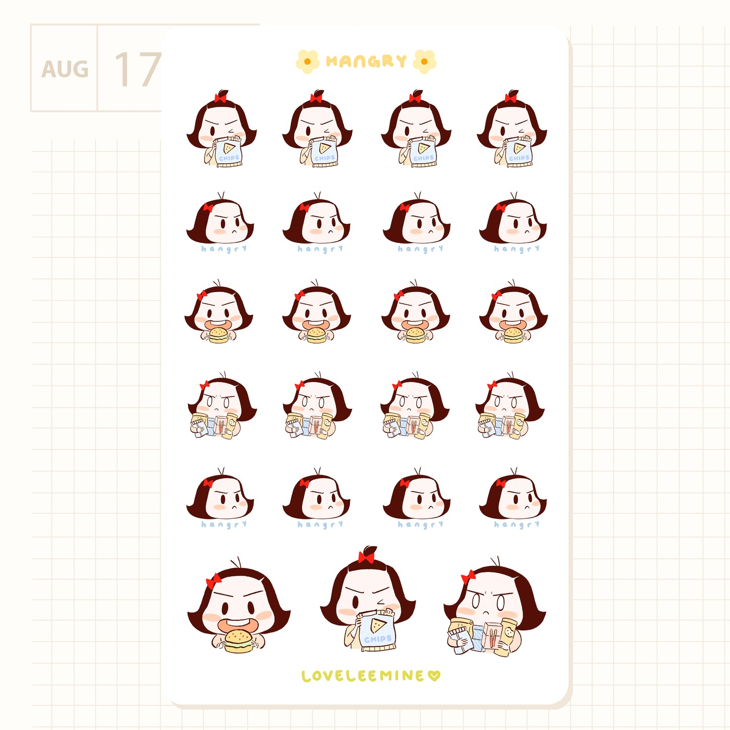 Hangry Sticker Sheet