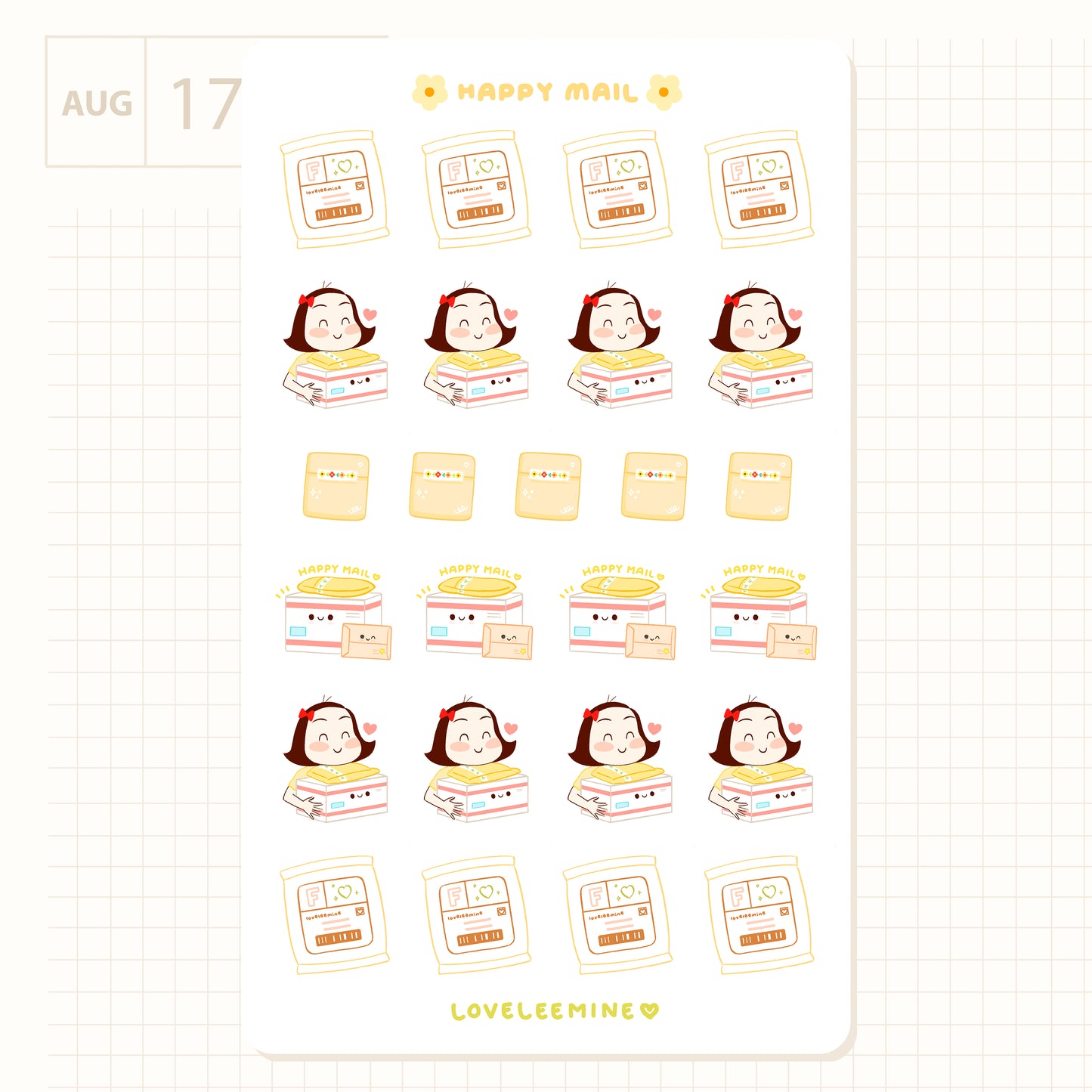 Happy Mail Sticker Sheet