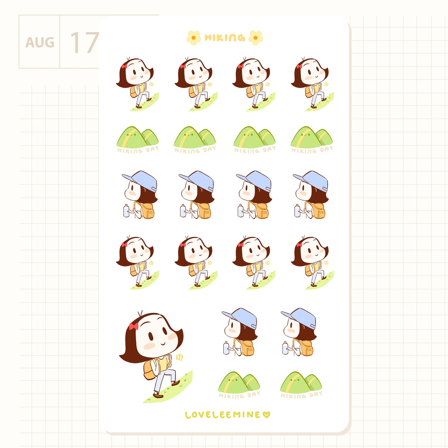 Hiking Sticker Sheet