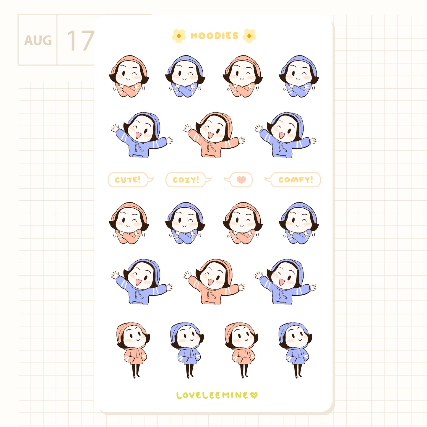 Hoodies Sticker Sheet