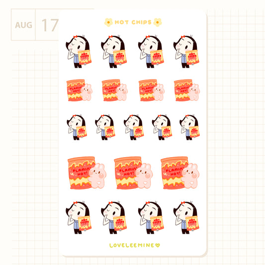 Hot Chips Sticker Sheet