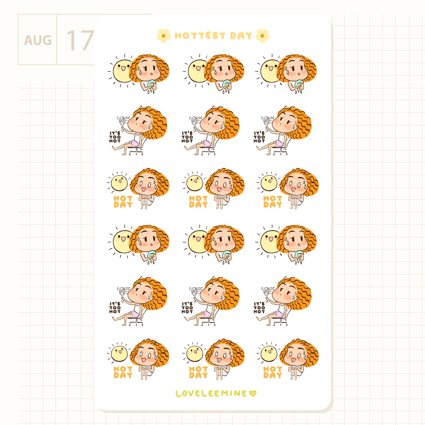 Hottest Day Sticker Sheet
