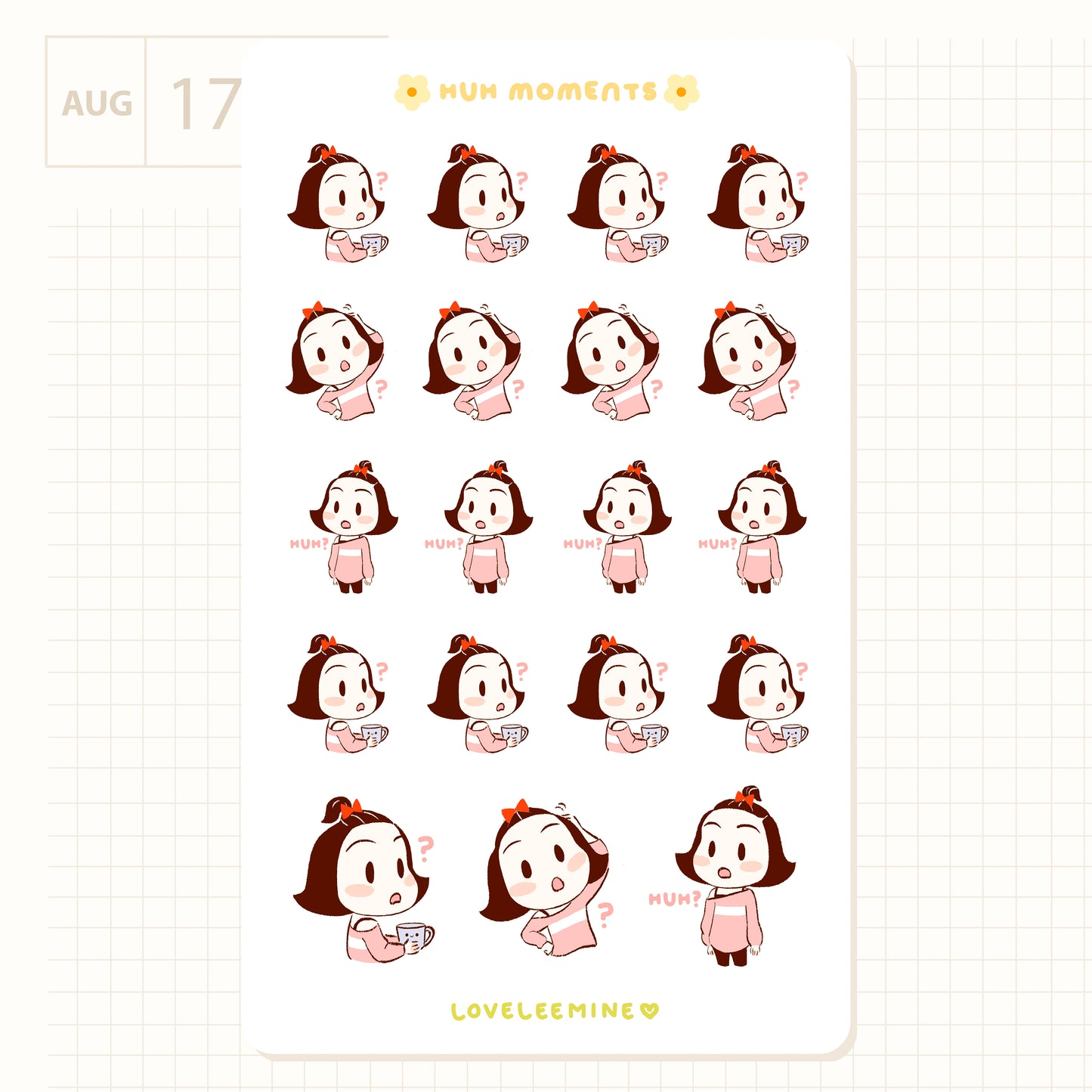 Huh Moments Sticker Sheet