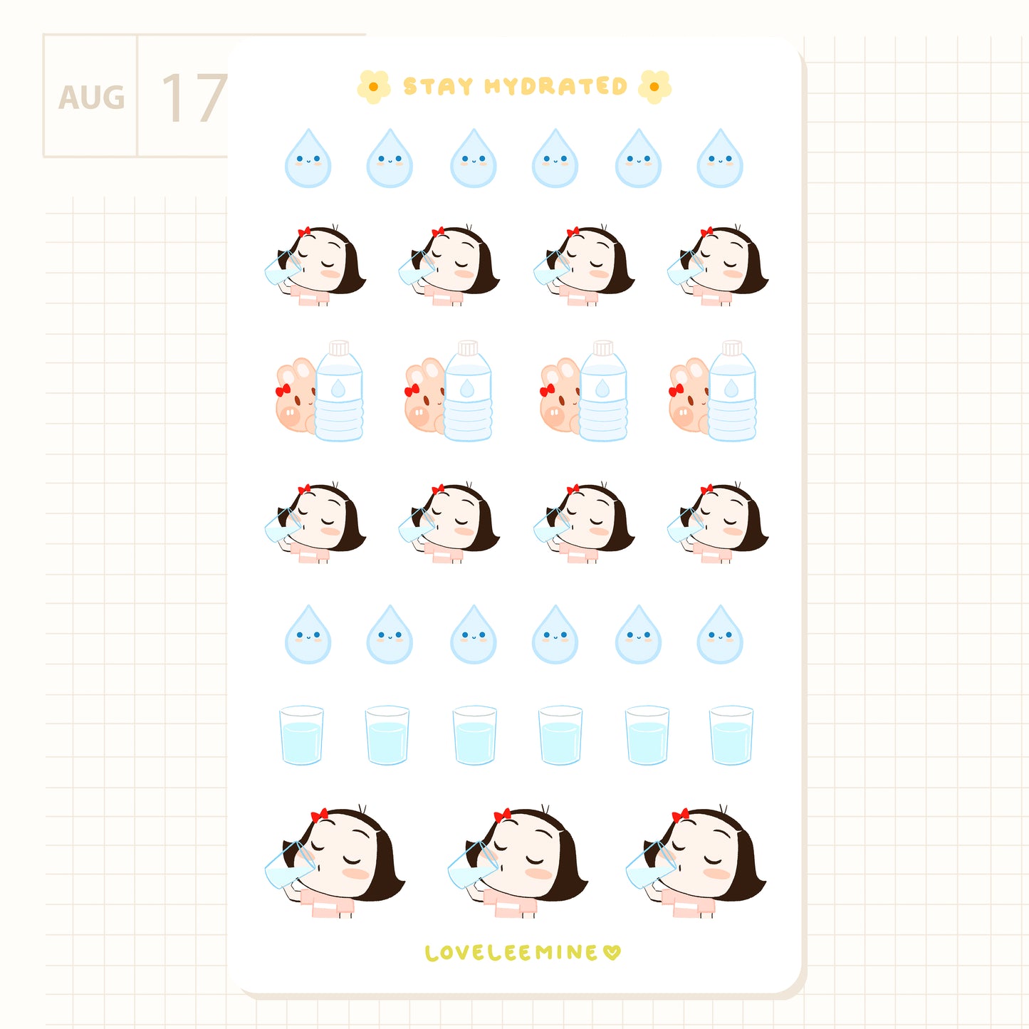 Hydration Sticker Sheet