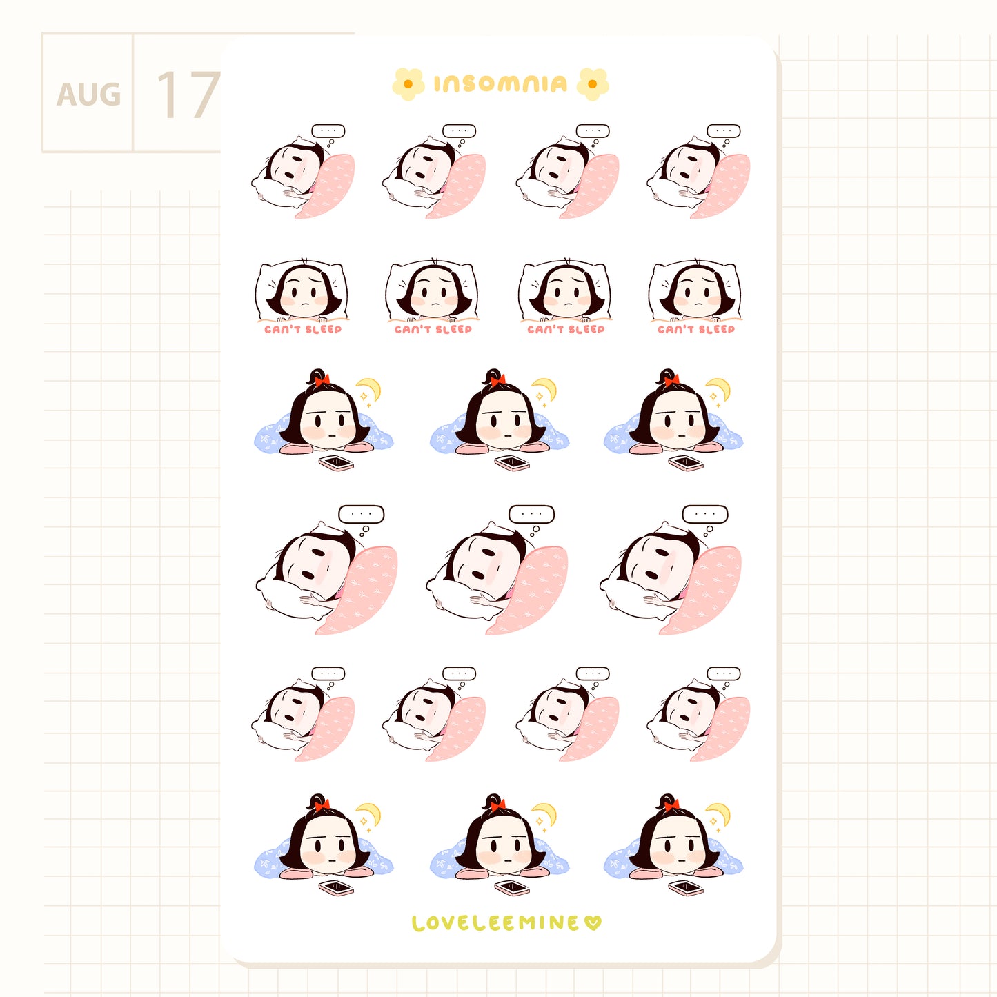 Insomnia Sticker Sheet