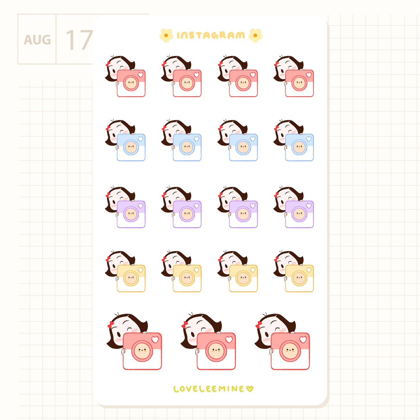 Instagram Camera Sticker Sheet