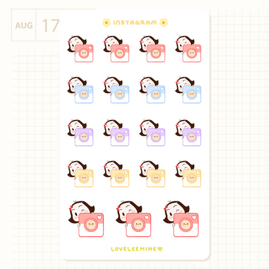 Instagram Camera Sticker Sheet