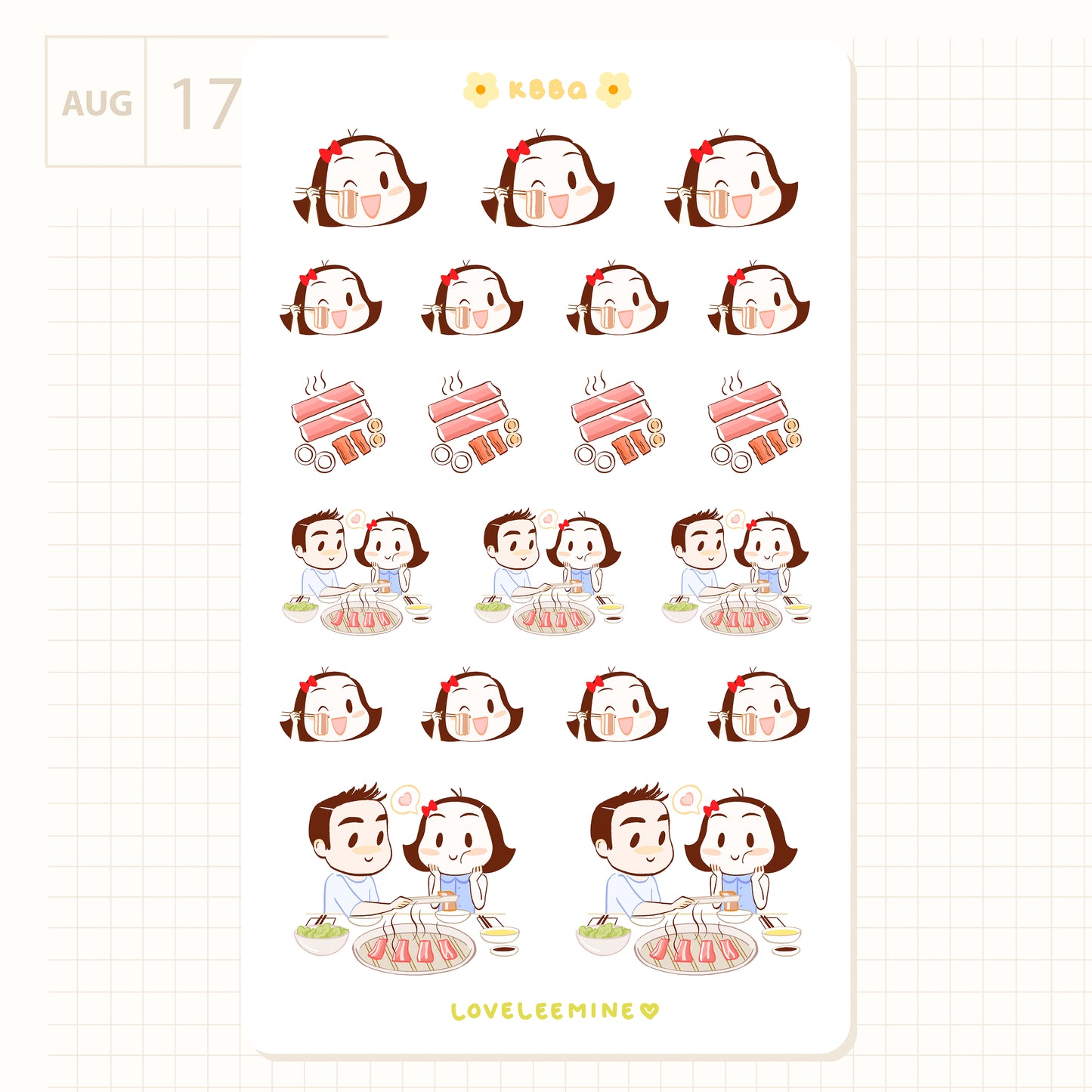 KBBQ Sticker Sheet