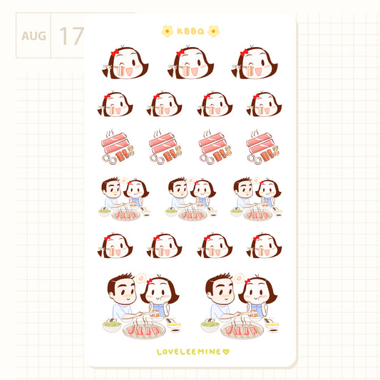 KBBQ Sticker Sheet