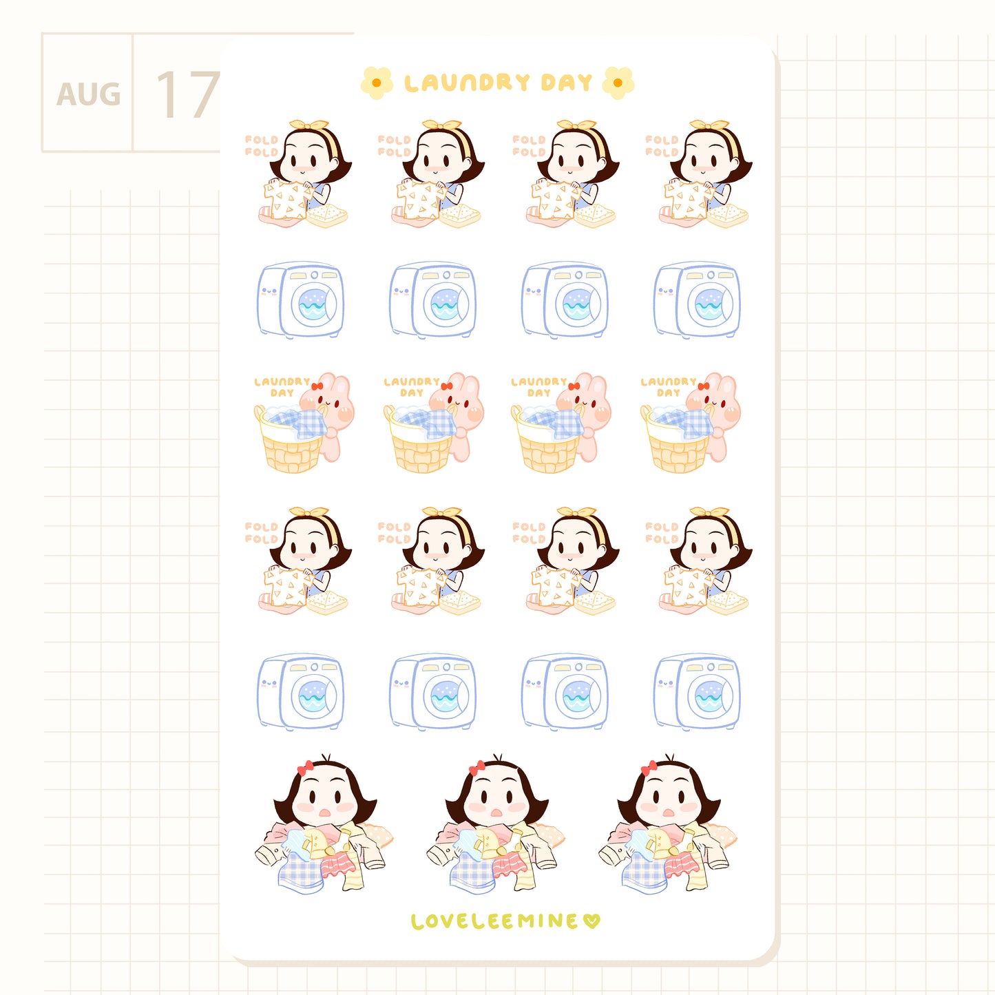 Laundry Day Sticker Sheet