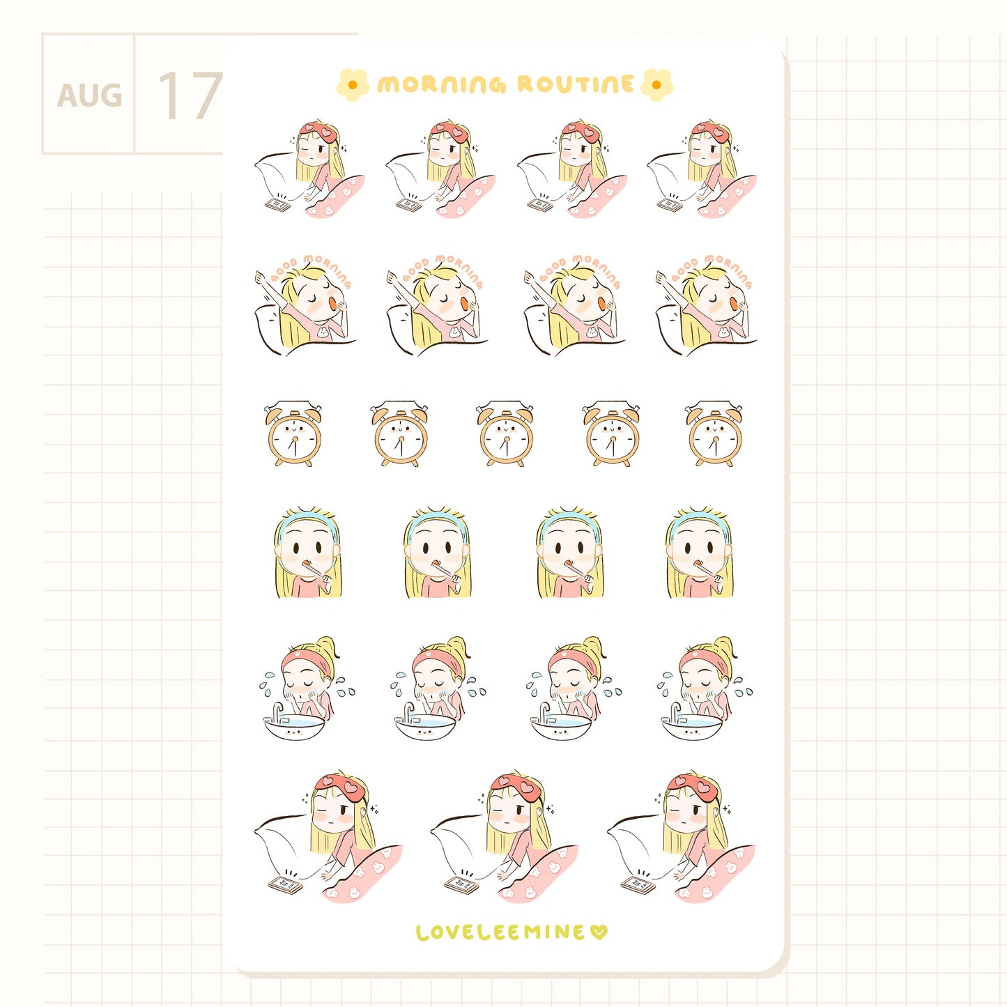 Morning Routine Sticker Sheet
