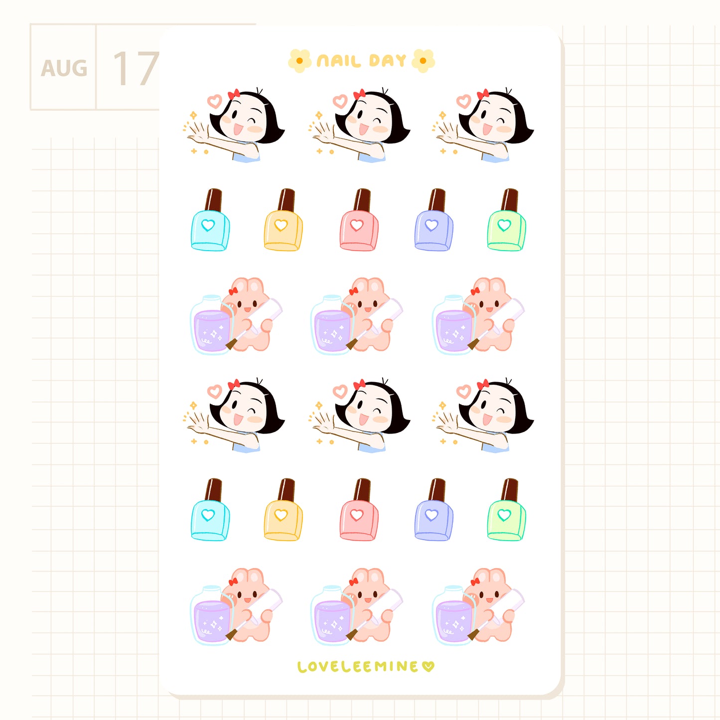 Nail Day Sticker Sheet