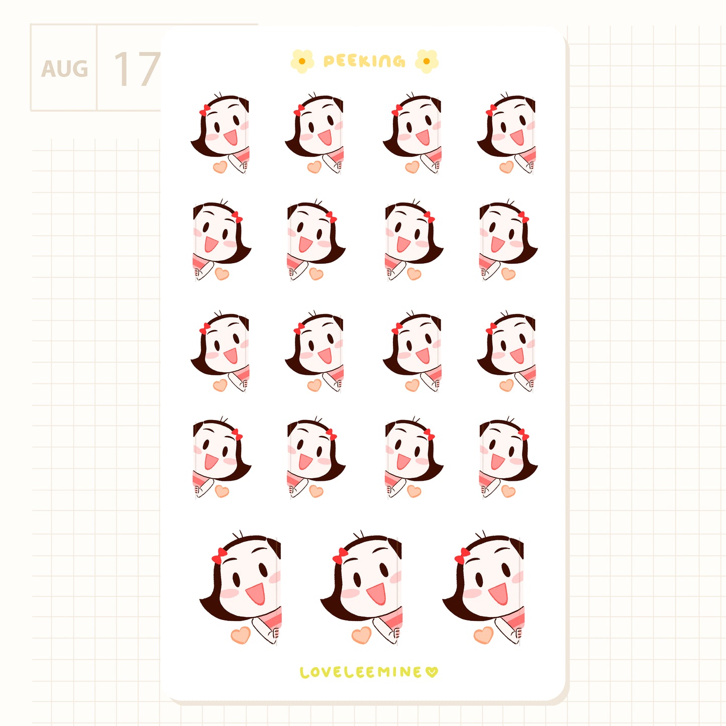 Peeking Sticker Sheet