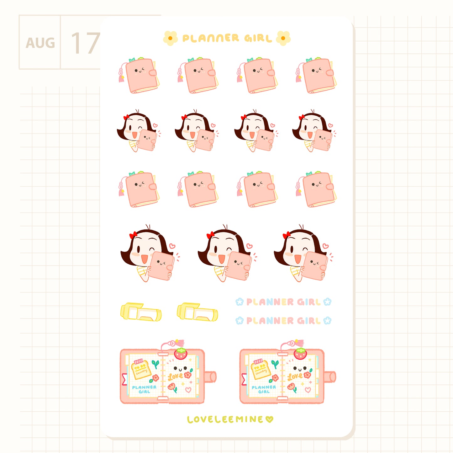 Planner Girl Sticker Sheet