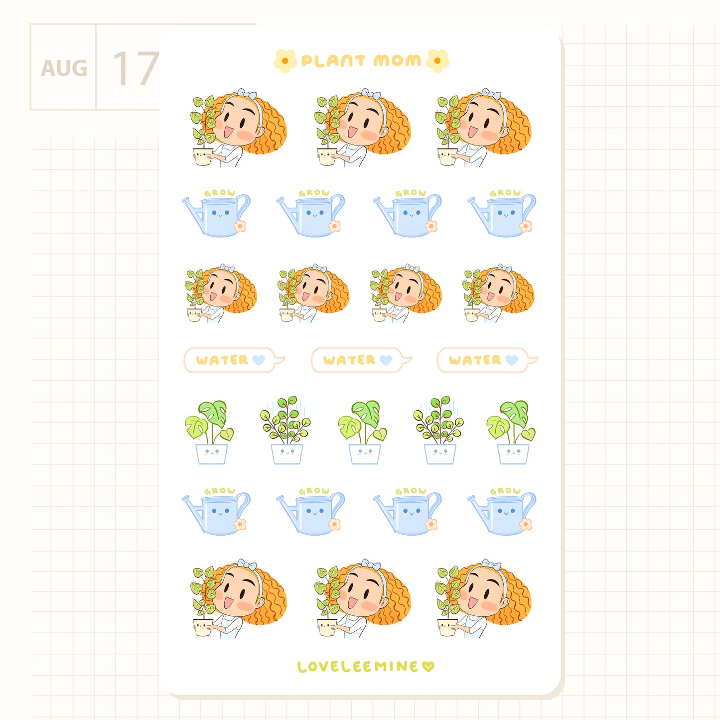 Plant Mom Sticker Sheet