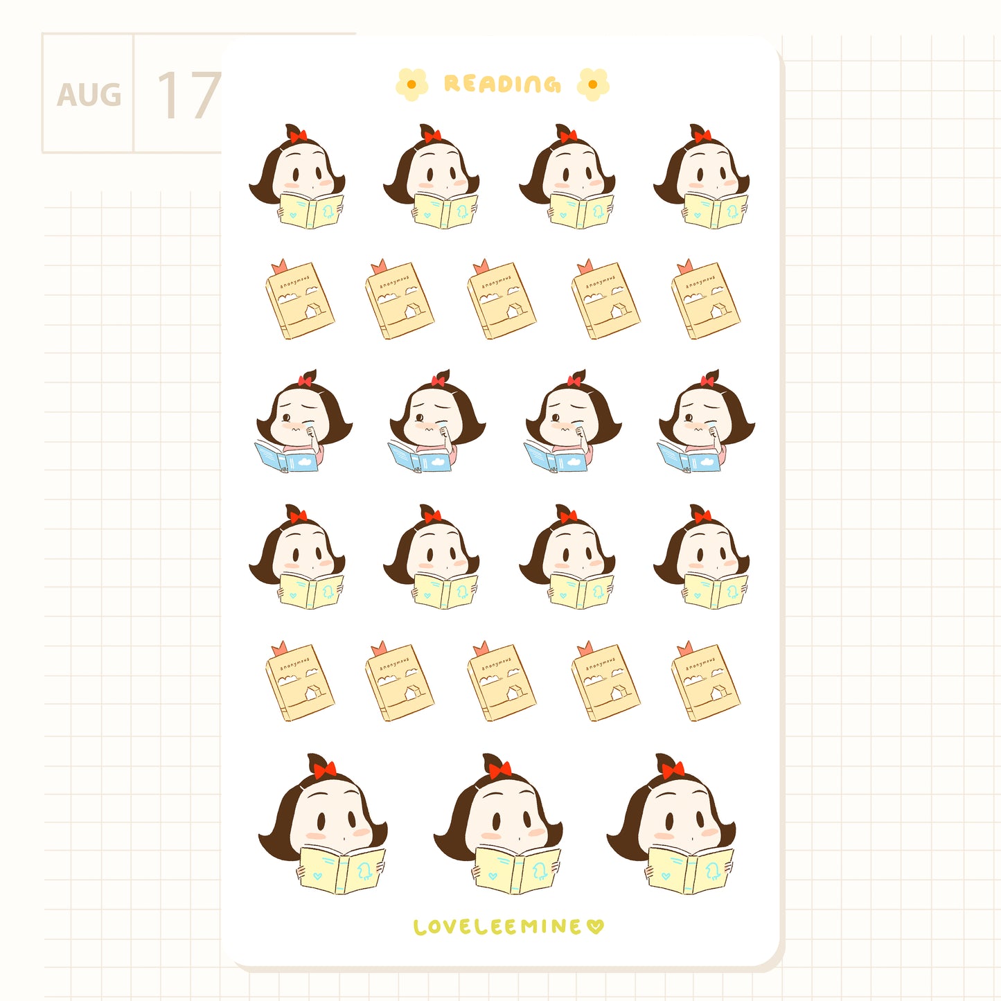 Reading Sticker Sheet