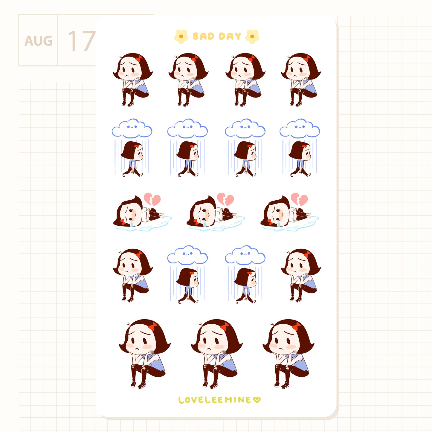 Sad Day Sticker Sheet