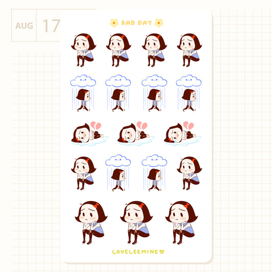 Sad Day Sticker Sheet