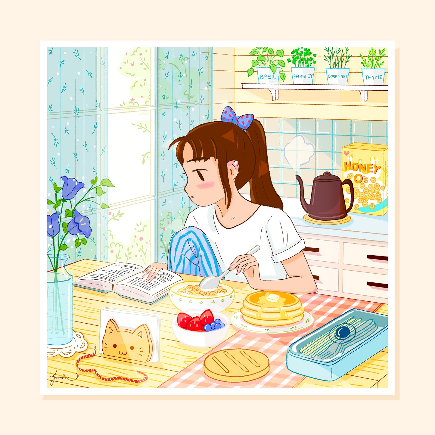 "Saturday Breakfast" Art Print