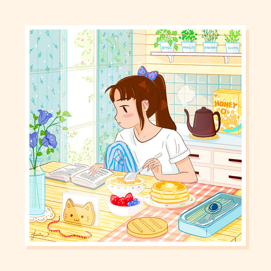 "Saturday Breakfast" Art Print