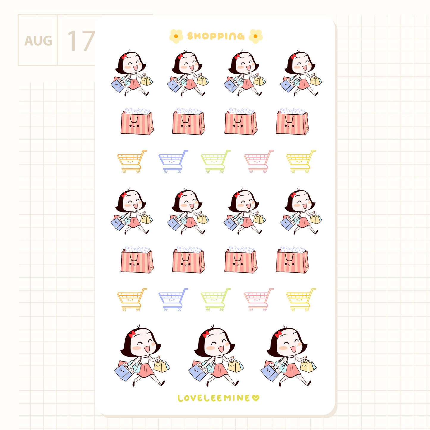 Shopping Sticker Sheet
