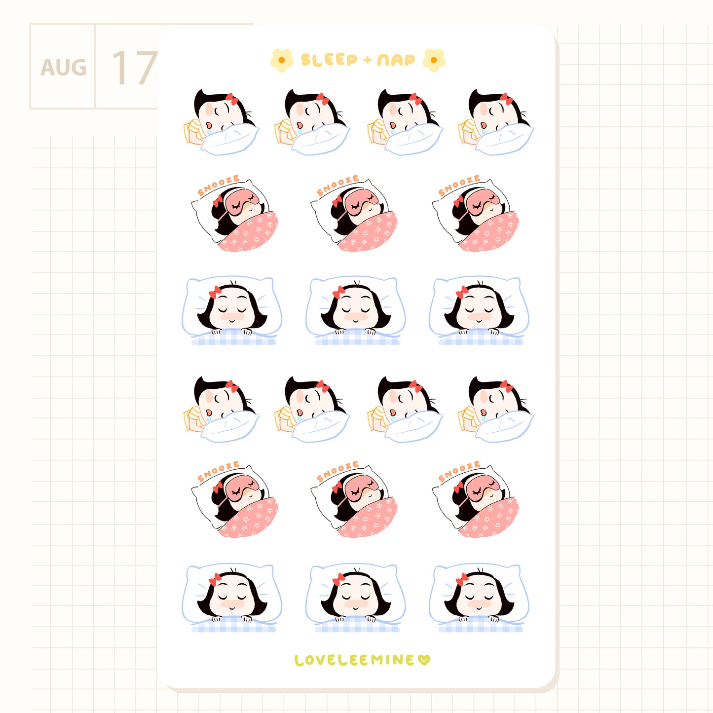 Sleep + Nap Sticker Sheet