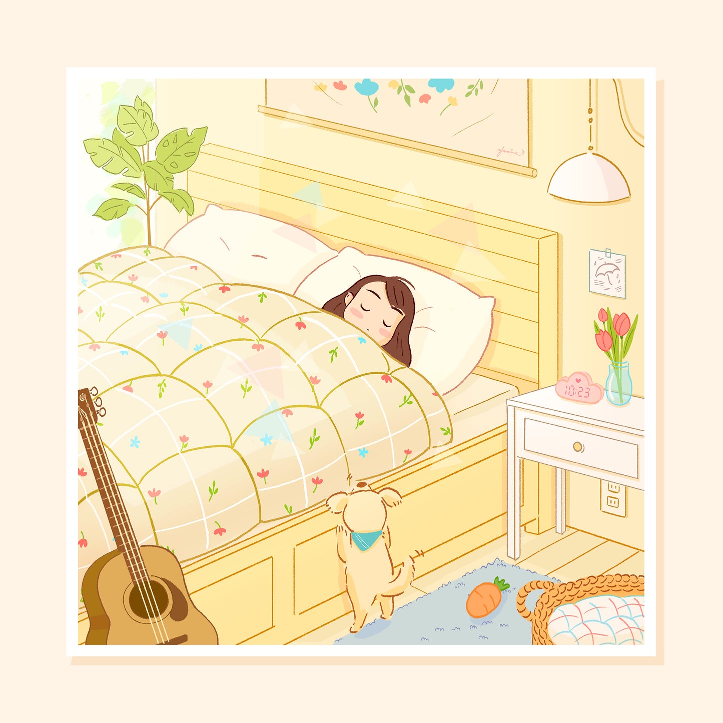 "Sleeping In" Art Print