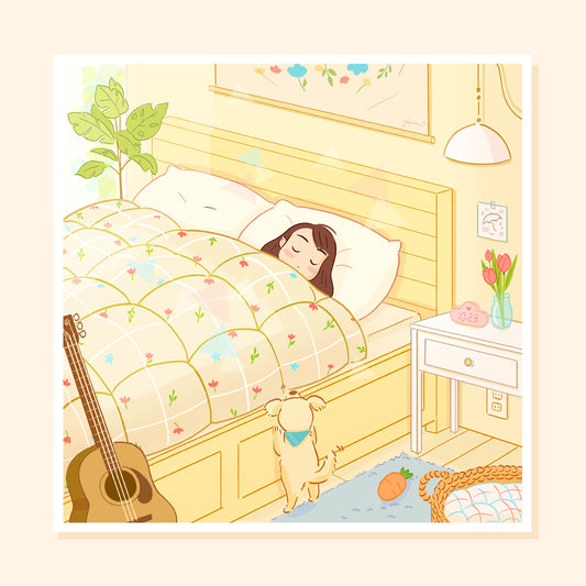 "Sleeping In" Art Print