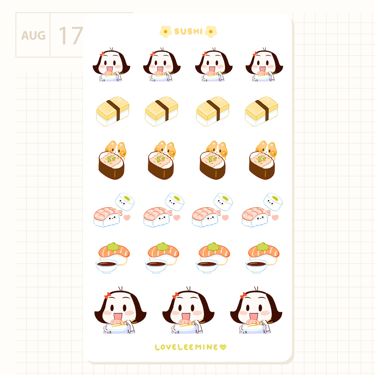 Sushi Sticker Sheet