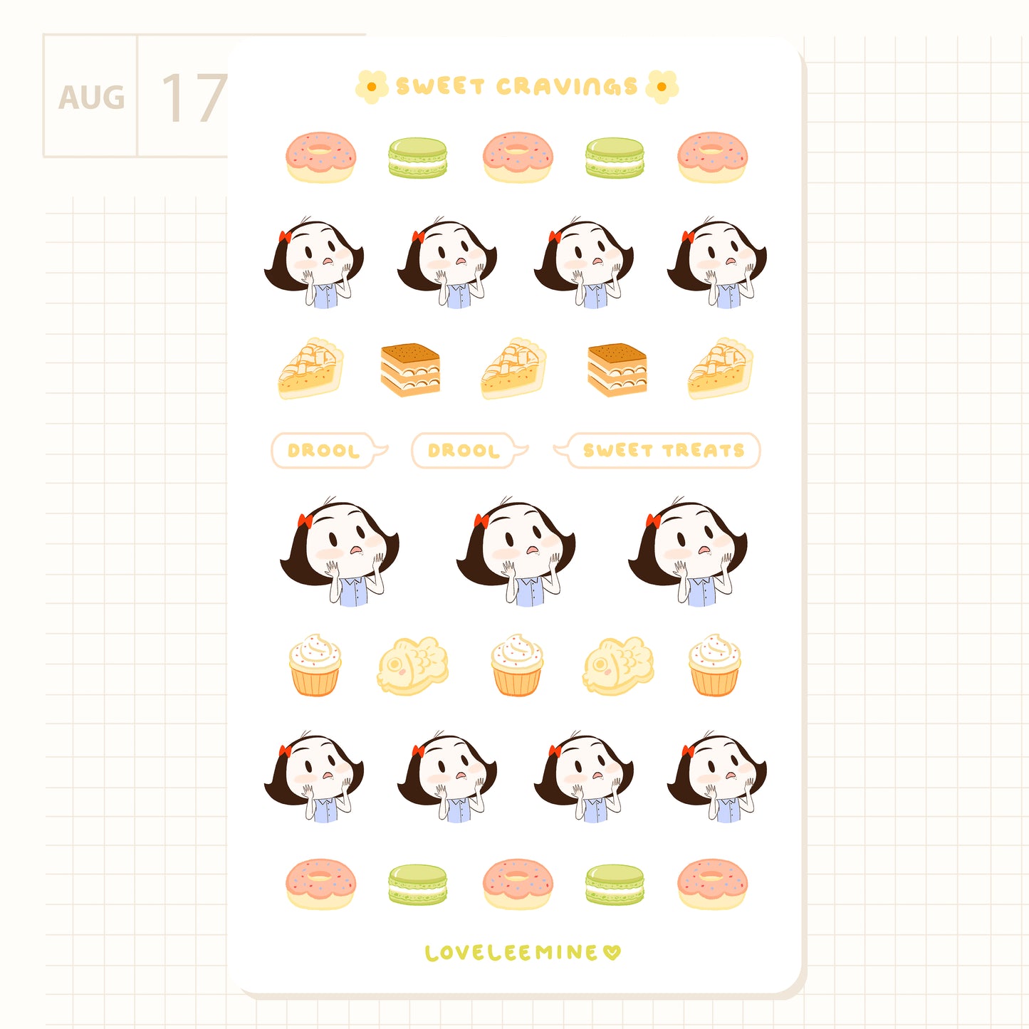 Sweet Cravings Sticker Sheet
